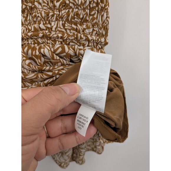 Old Navy Boho Smocked Babydoll Cami Top Women Size M Geometric Festival Resort - Picture 8 of 8